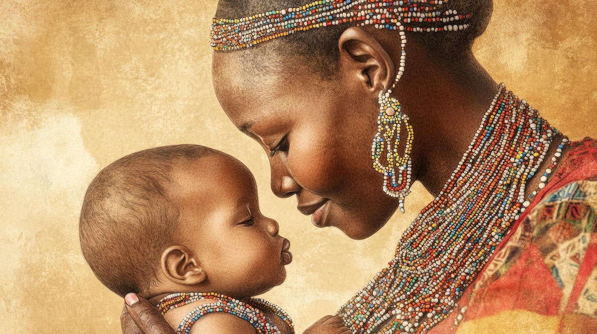 Sudanese mother and baby
